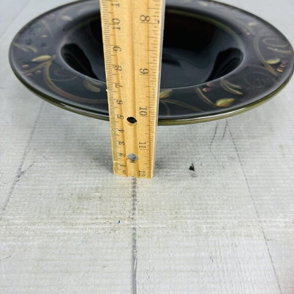 2003 Deb Hrabik For Demdaco CHOCOLATE BERRIES Ceramic Large Rim Soup Bowls Set 4 - Picture 12 of 16